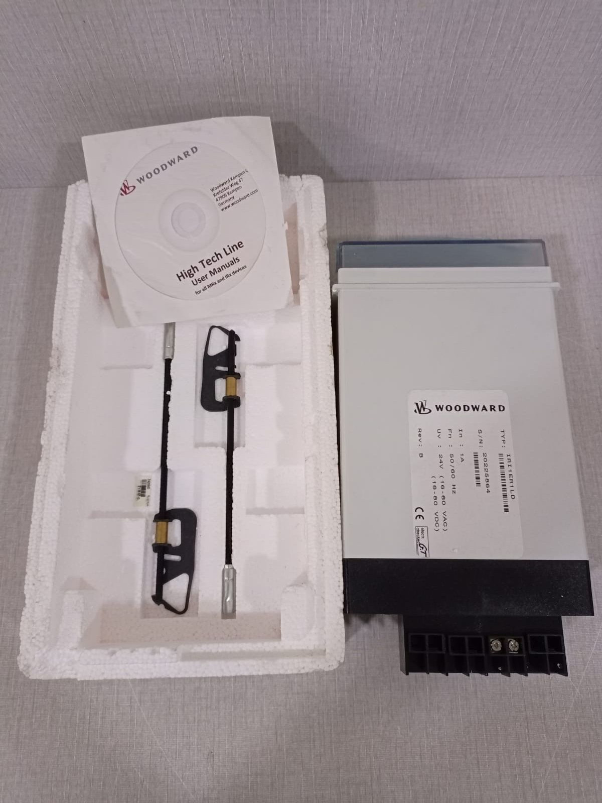 Woodward 50/60HZ WOODWARD IRI1ER1LD EARTH CURRENT RELAY 24V 50/60Hz 2