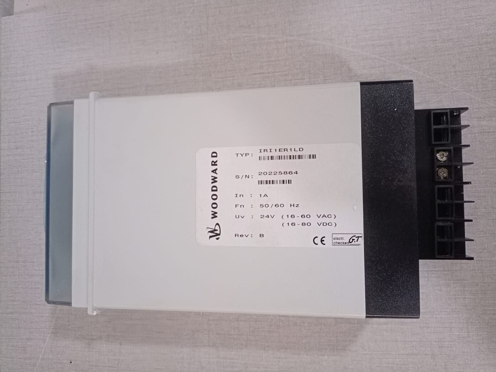 Woodward 50/60HZ WOODWARD IRI1ER1LD EARTH CURRENT RELAY 24V 50/60Hz 6