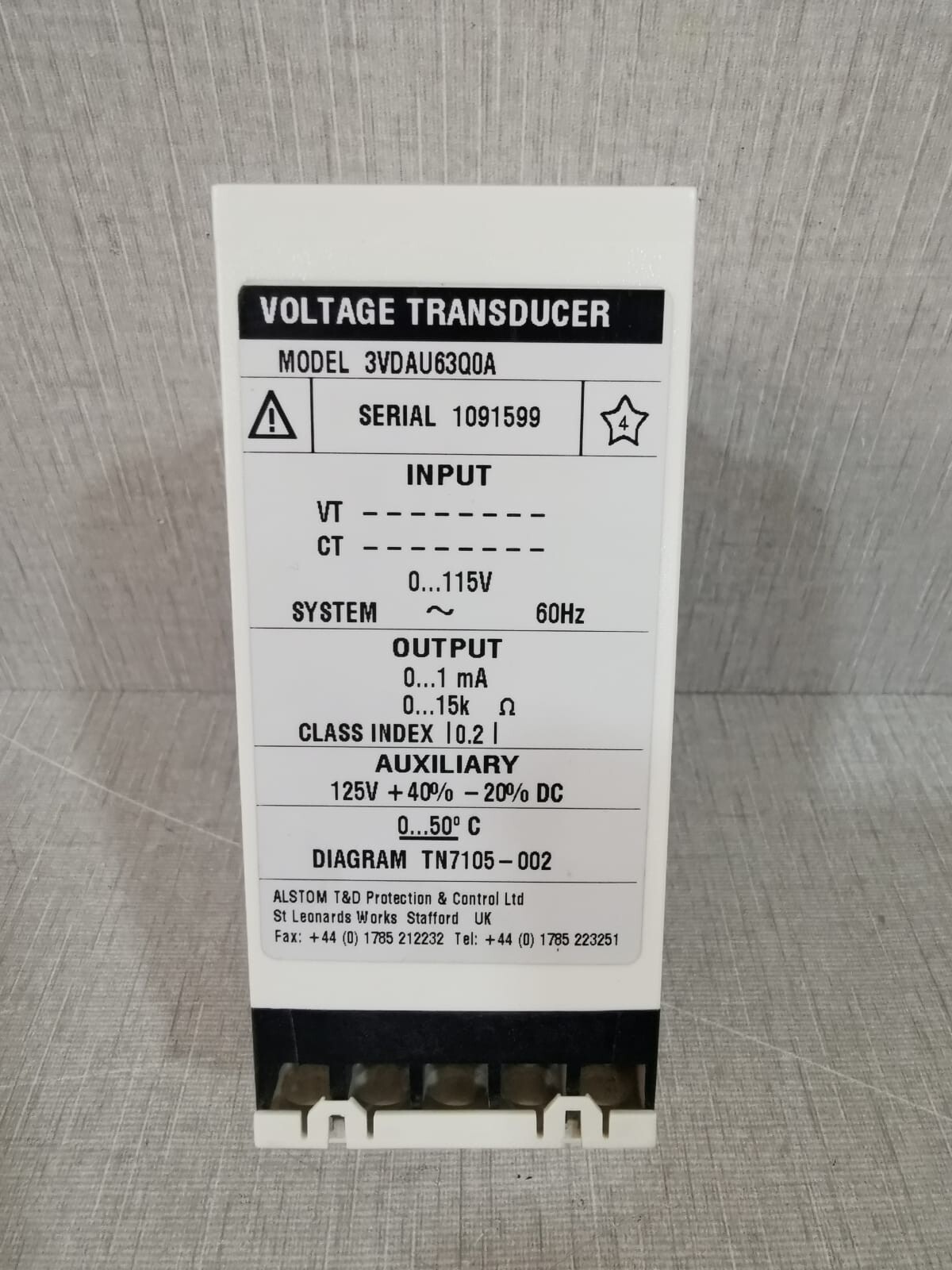 Areva ISTAT-300 AREVA Istat 300 Model 3VDAU63QOA 2