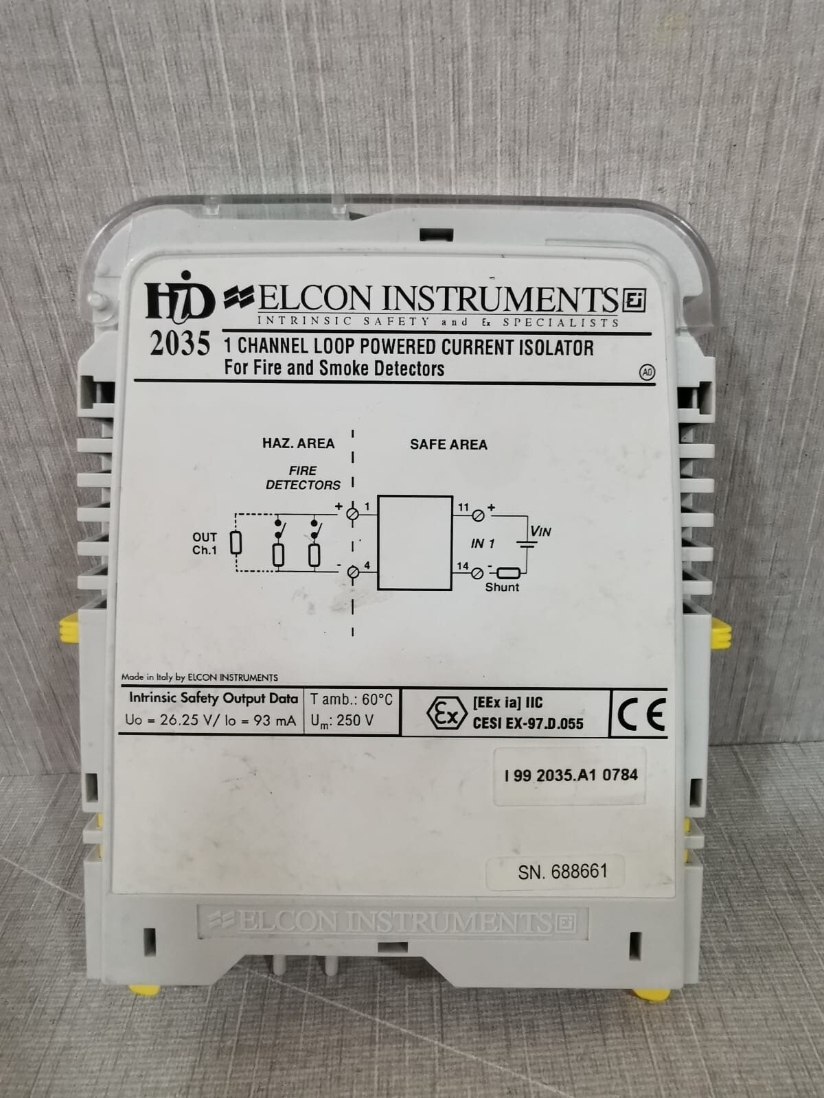 HID HID-2035 Elcon HiD 2035 ONE CHANNEL LOOP POWERED CURRENT ISOLATOR 6