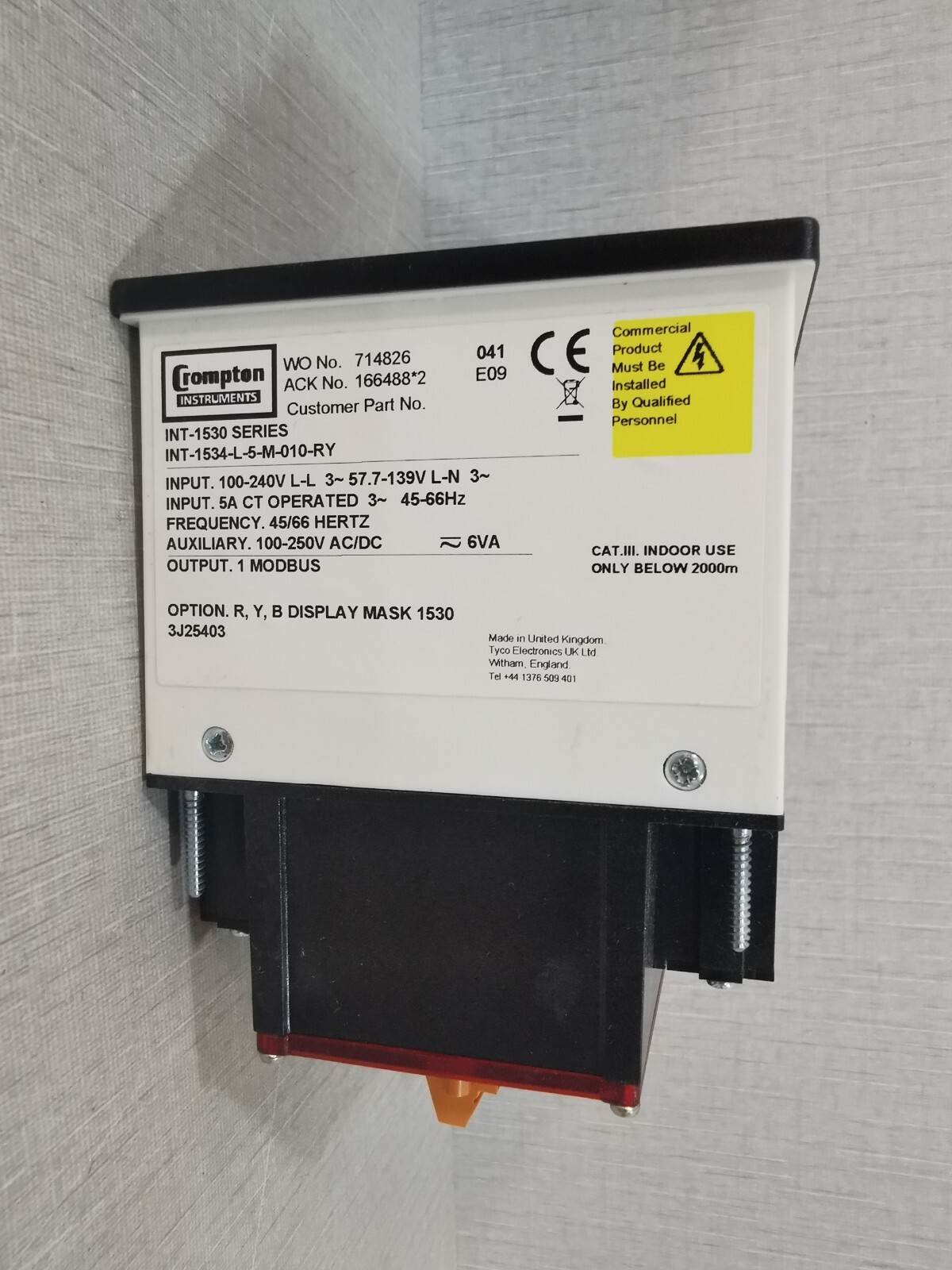Crompton INT-1530 SERIES INT-1534-L-5-M-010-RY Crompton Integra 1530 INT-1530 SERIES INT-1534-L-5-M-010-RY 3