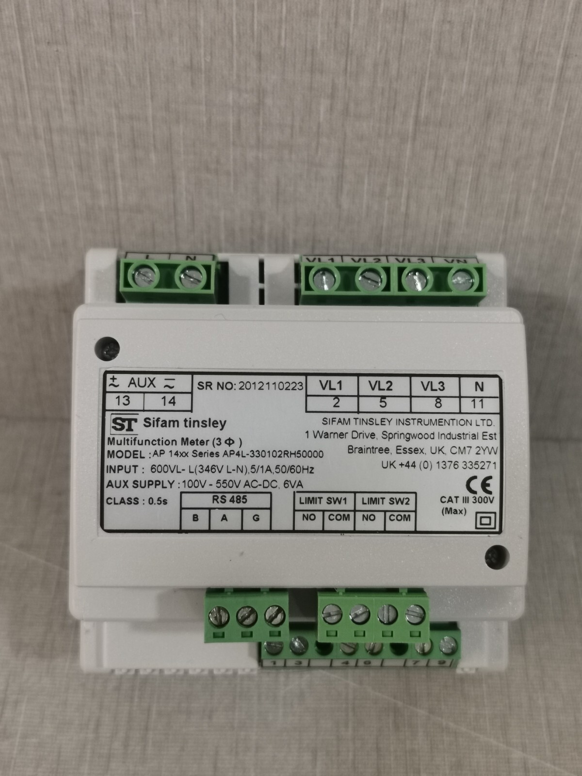 ST Sifam Tinsley AP 14xx Series AP4L-330102RH50000 ST Sifam Tinsley AP1450 Multifunction Meter AP 14xx Series AP4L-330102RH50000 3