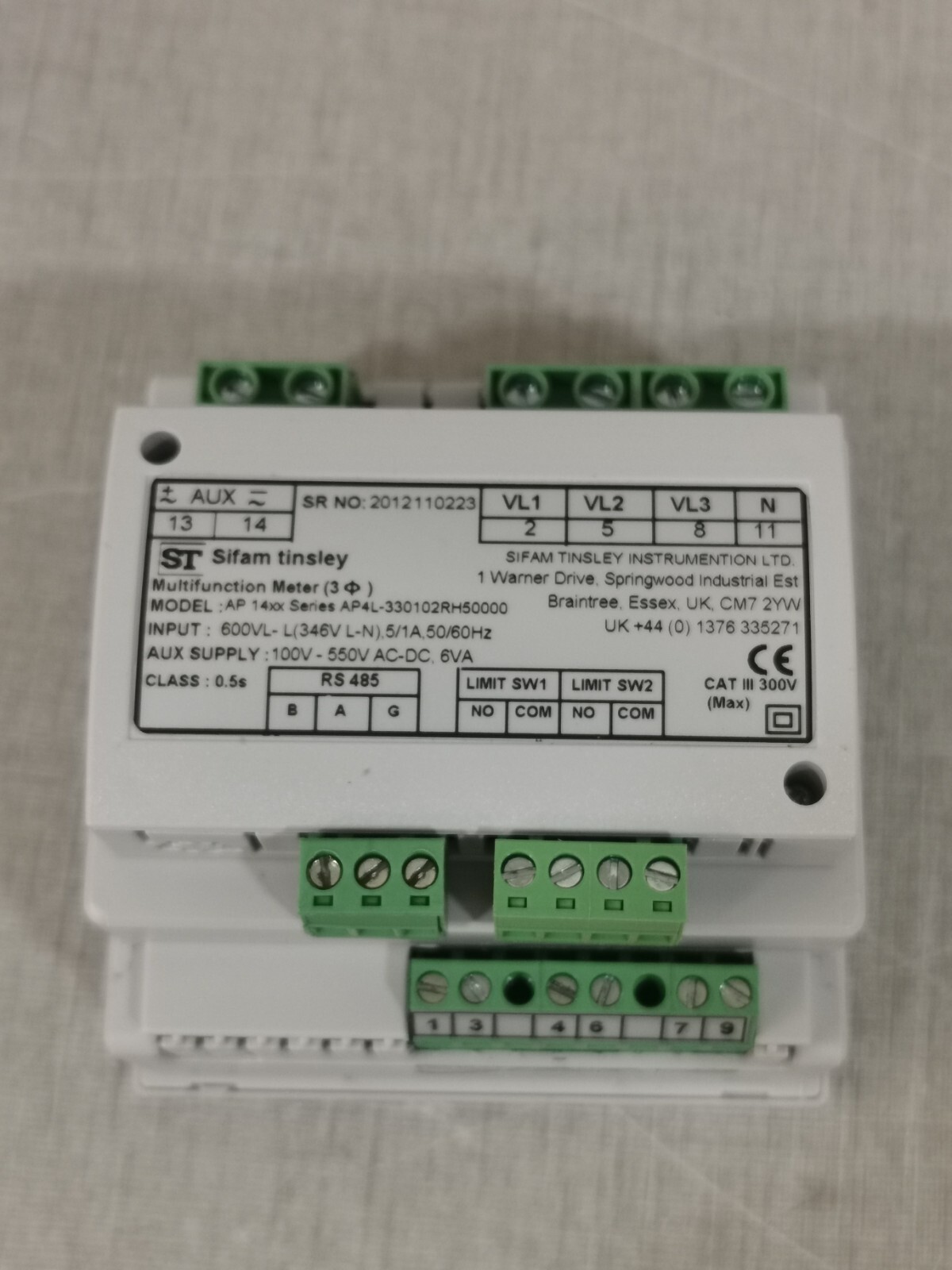 ST Sifam Tinsley AP 14xx Series AP4L-330102RH50000 ST Sifam Tinsley AP1450 Multifunction Meter AP 14xx Series AP4L-330102RH50000 8
