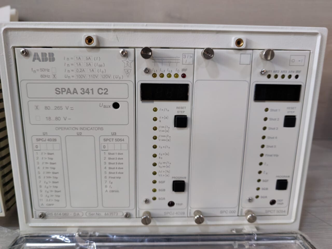 ABB SPAA 341 C2 ABB SPAA 341 C2 REV.A FEEDER PROTECTION + TEST SWITCH RELAY 3