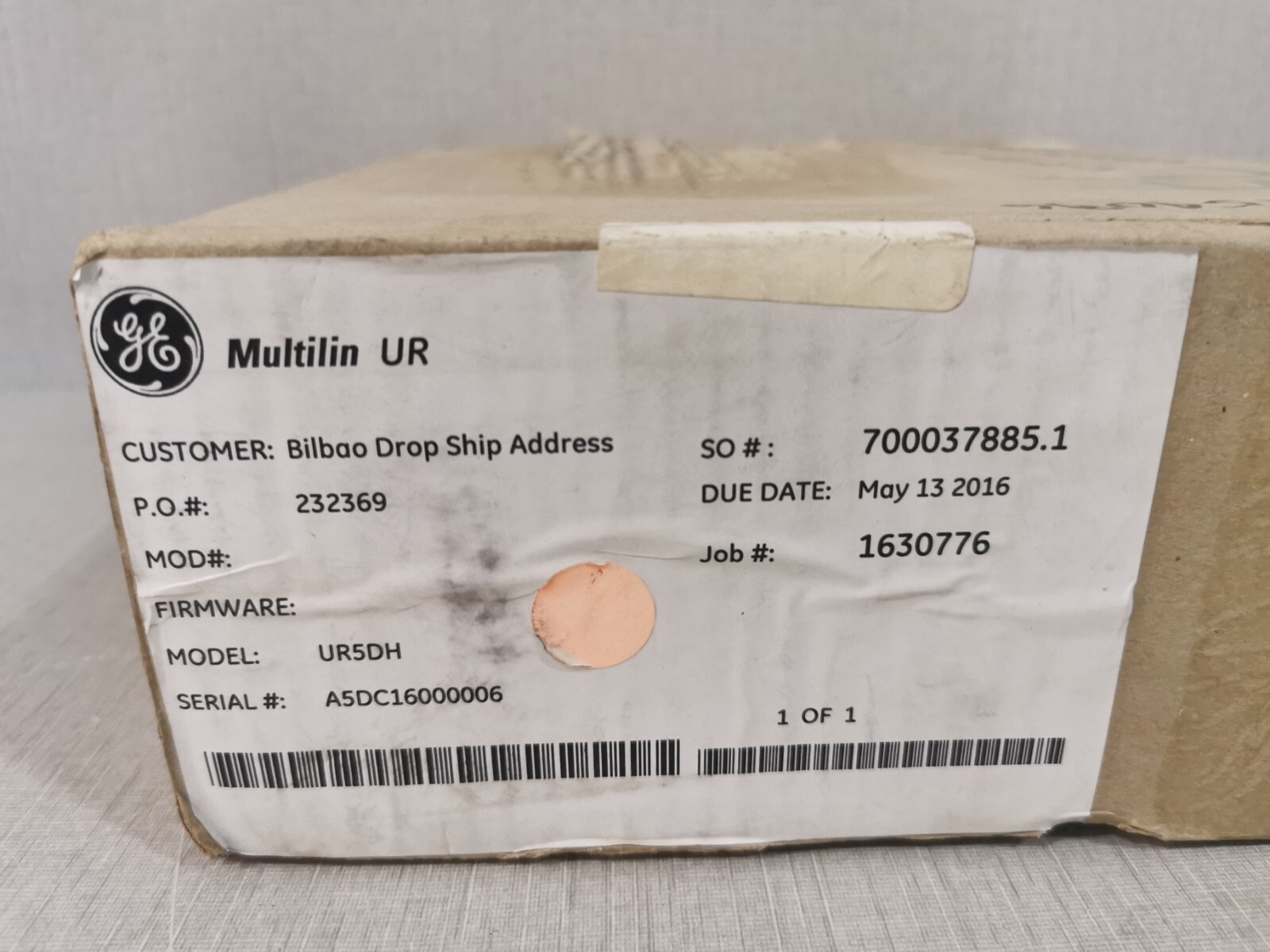 GE UR5DH GE MULTILIN UR5DH TRANSDUCER I/O MODULE 5
