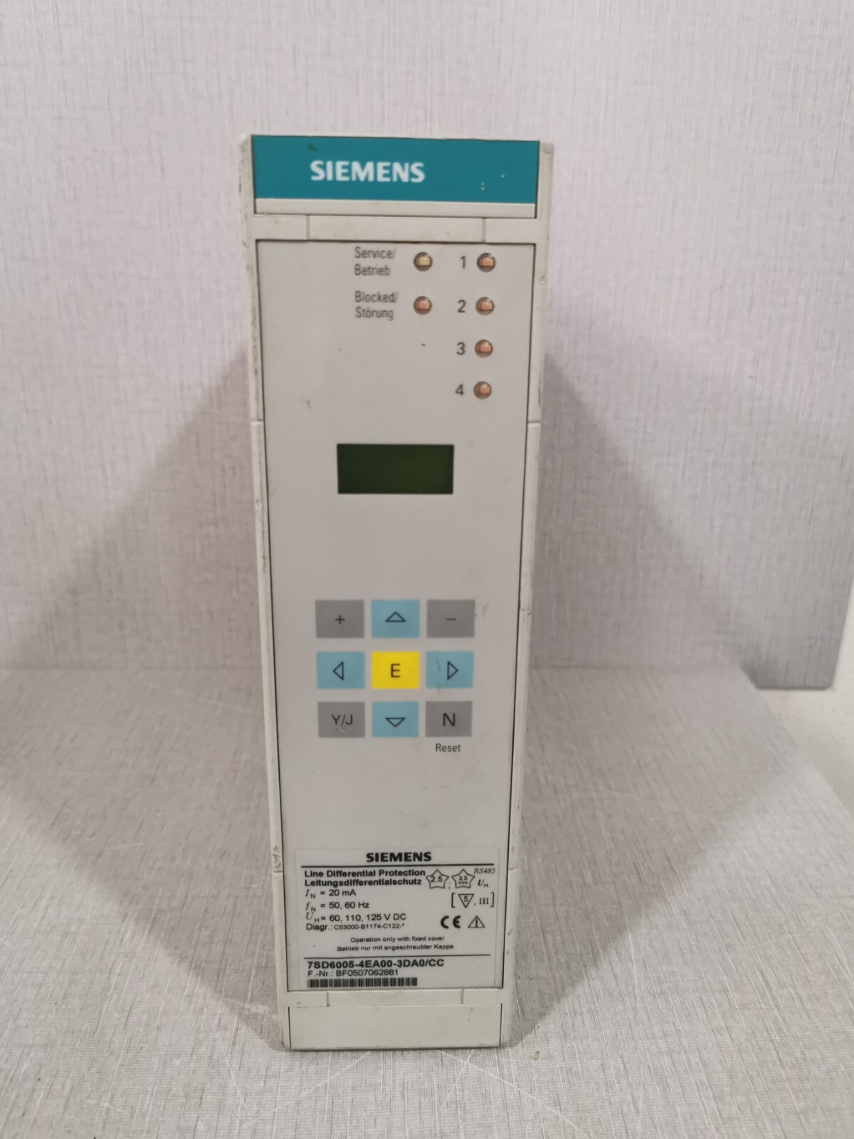 Siemens 7SD6005-4EA00-3DA0/CC