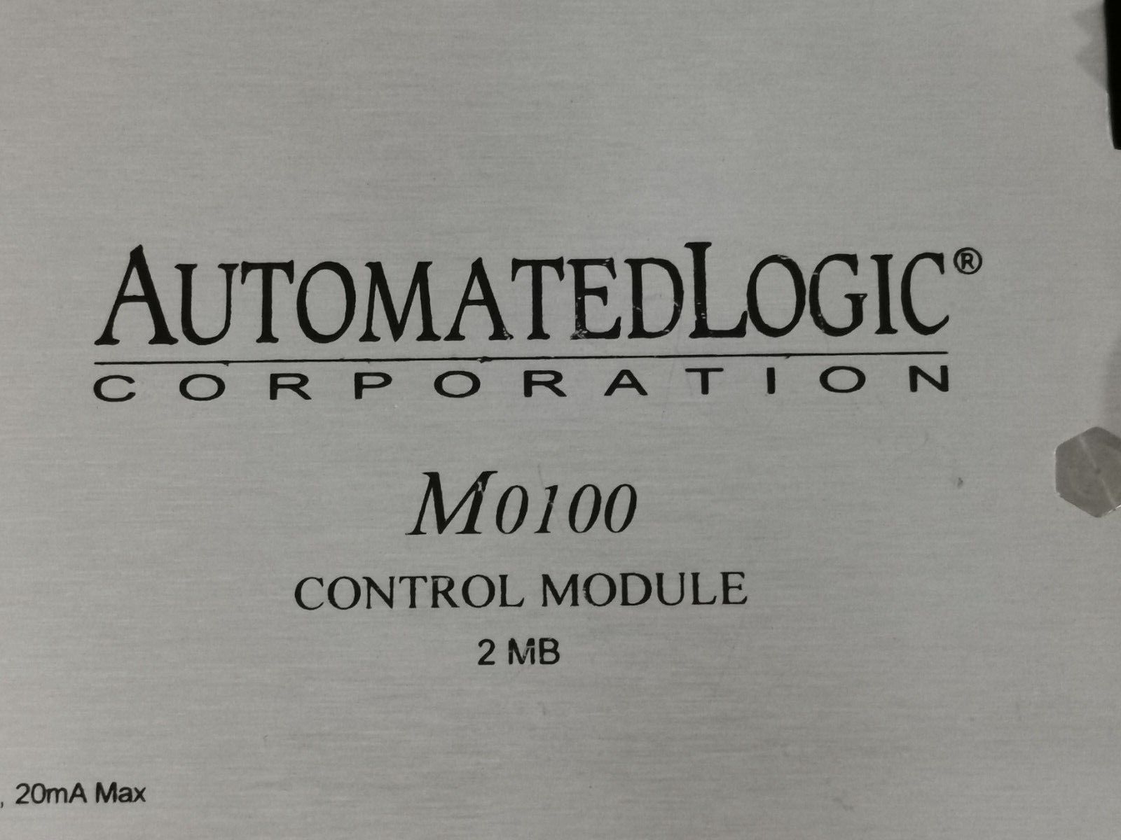 BACnet M0100 BACnet M0100 Control Module AutomatedLogic 2