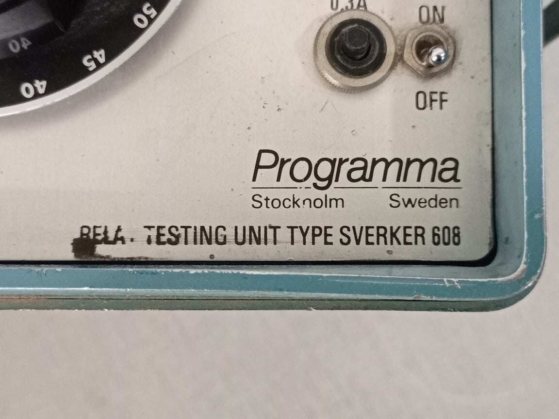Programma Sverker 608 Programma Relay Testing Unit Type Sverker 608 2