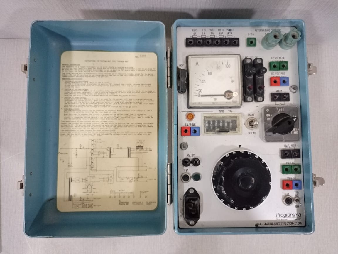 Programma Relay Testing Unit Type Sverker 608