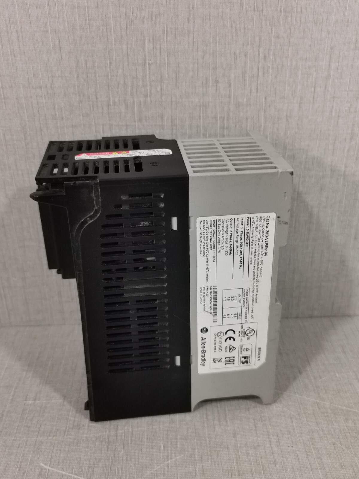Allen Bradley 25B-V2P5N104 Allen Bradley PowerFlex 25B-V2P5N104 PowerFlex Drive-WITHOUT COVER 4