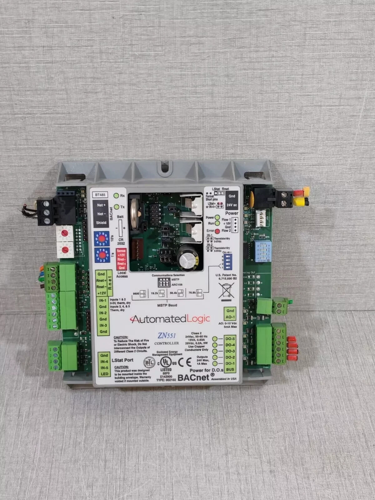 BACnet ZN551 BACnet AUTOMATEDLOGIC ZN551 CONTROLLER MODULE 5