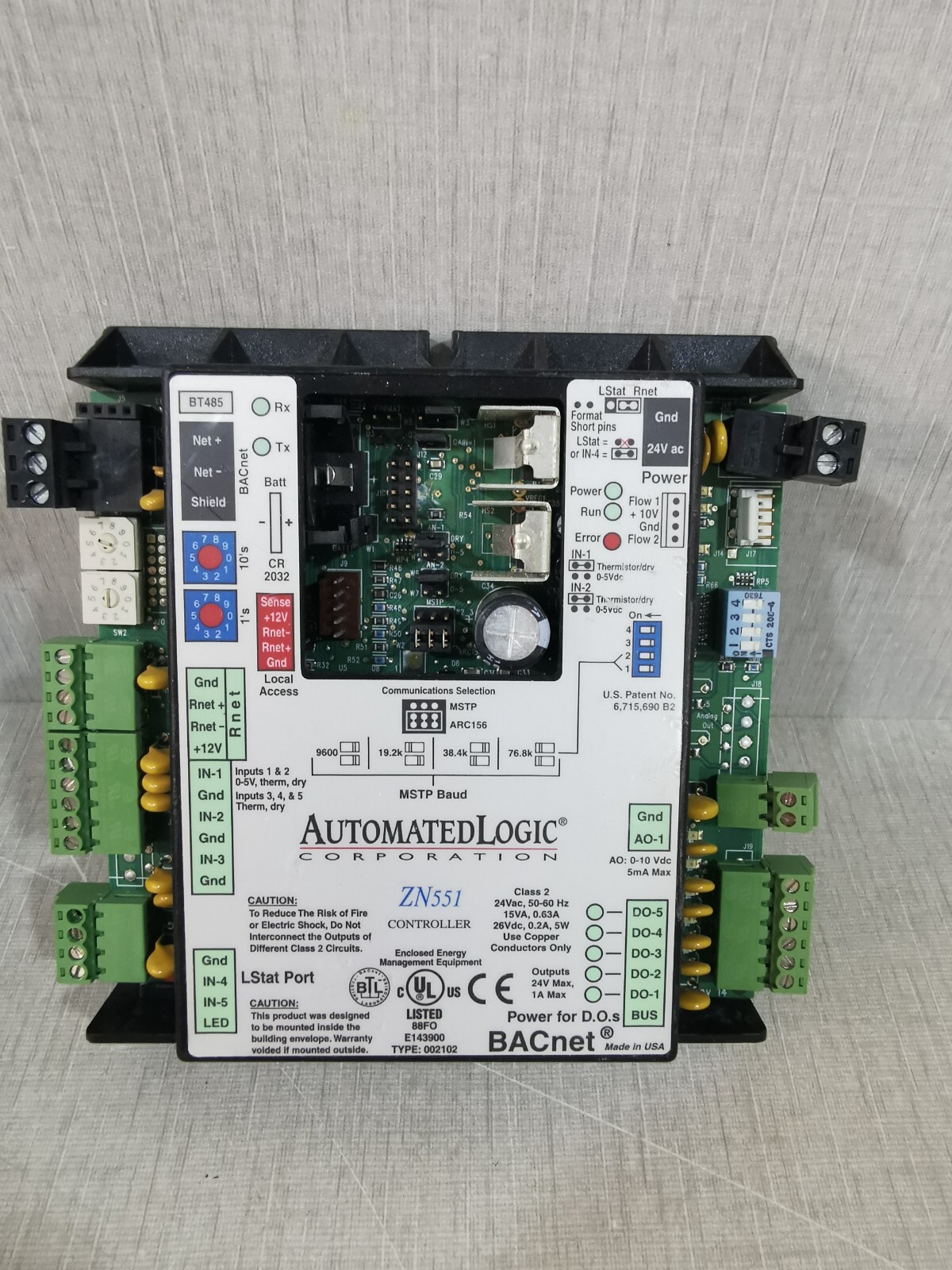 BACnet AUTOMATEDLOGIC ZN551 CONTROLLER MODULE