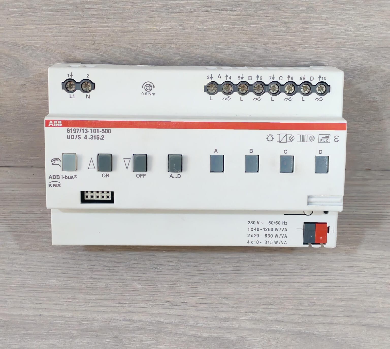 ABB 2CDG 006 197 R0037 I Bus KNX 6197/13 101 500 UD/S 4.315.2 Universal Dimmer Actuator 230V