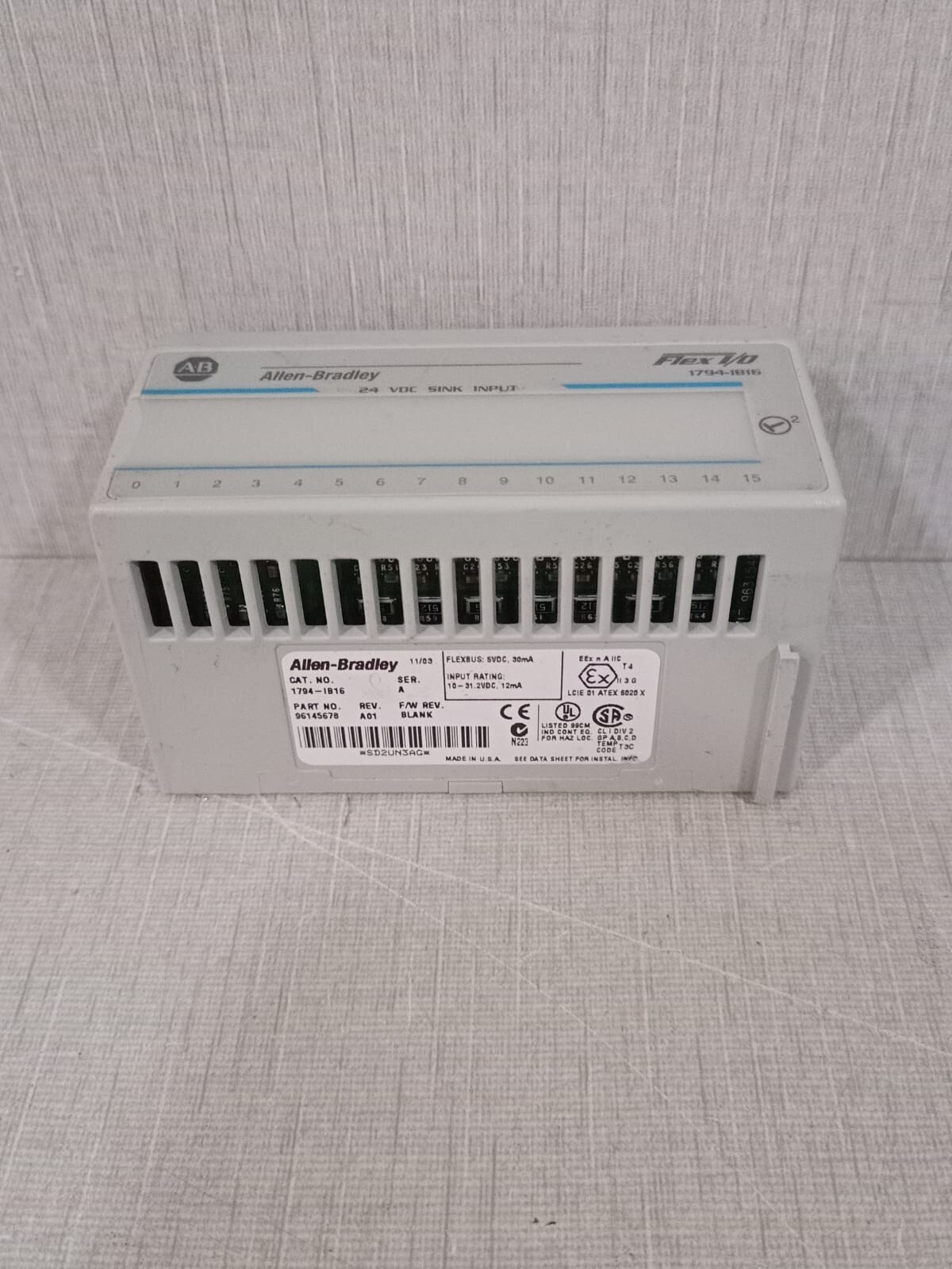 Allen-Bradley 1794-IB16 Allen Bradley 1794-IB16 Flex I/O Module without base 2