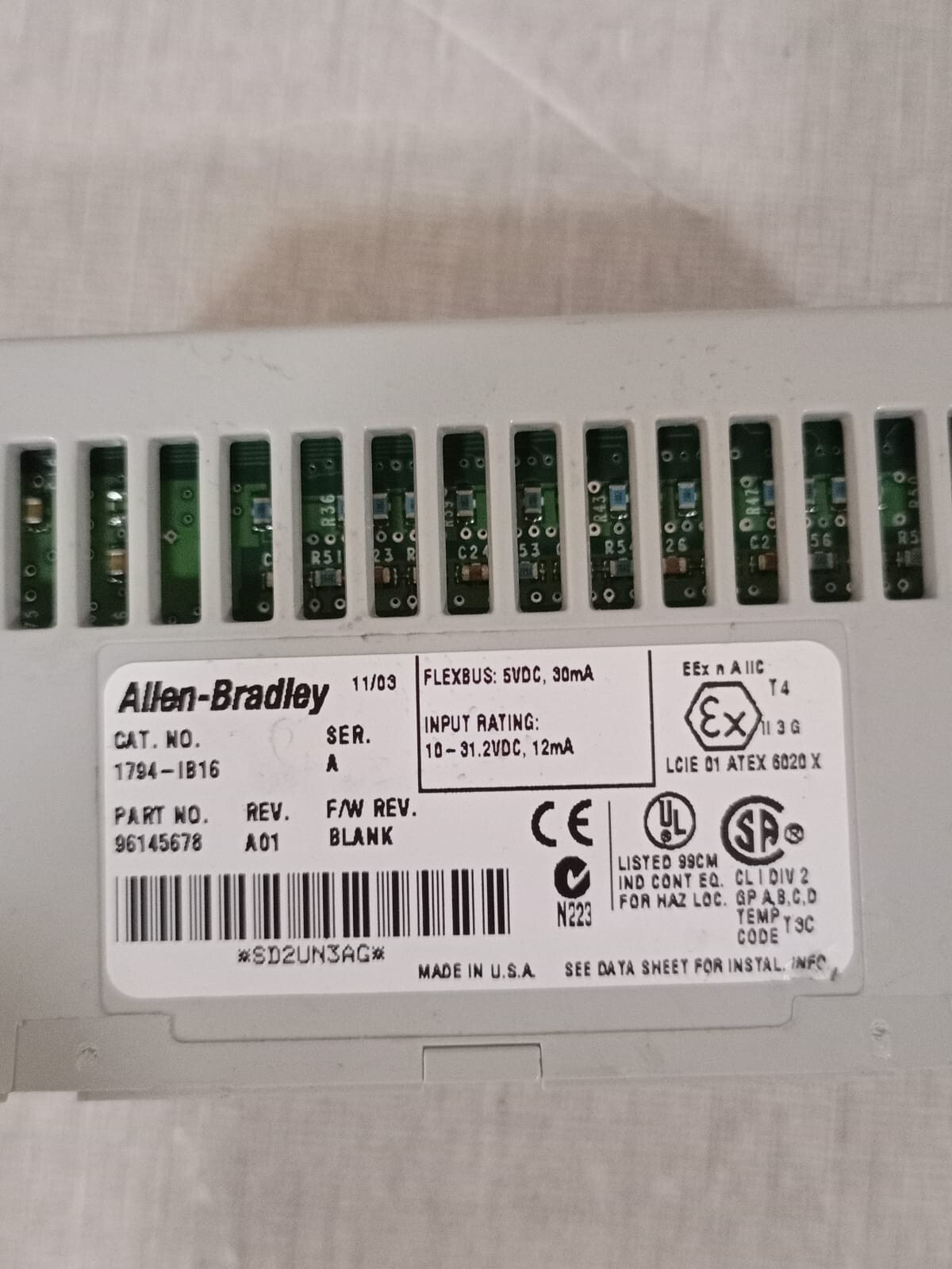 Allen-Bradley 1794-IB16 Allen Bradley 1794-IB16 Flex I/O Module without base 3