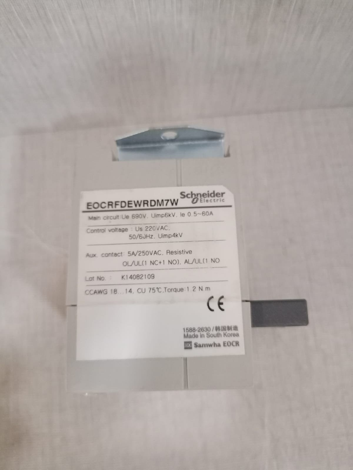 Schneider Electric EOCRFDEWRDM7W Schneider Electric EOCRFDEWRDM7W Overcurrent Relay EOCR-FDE 3
