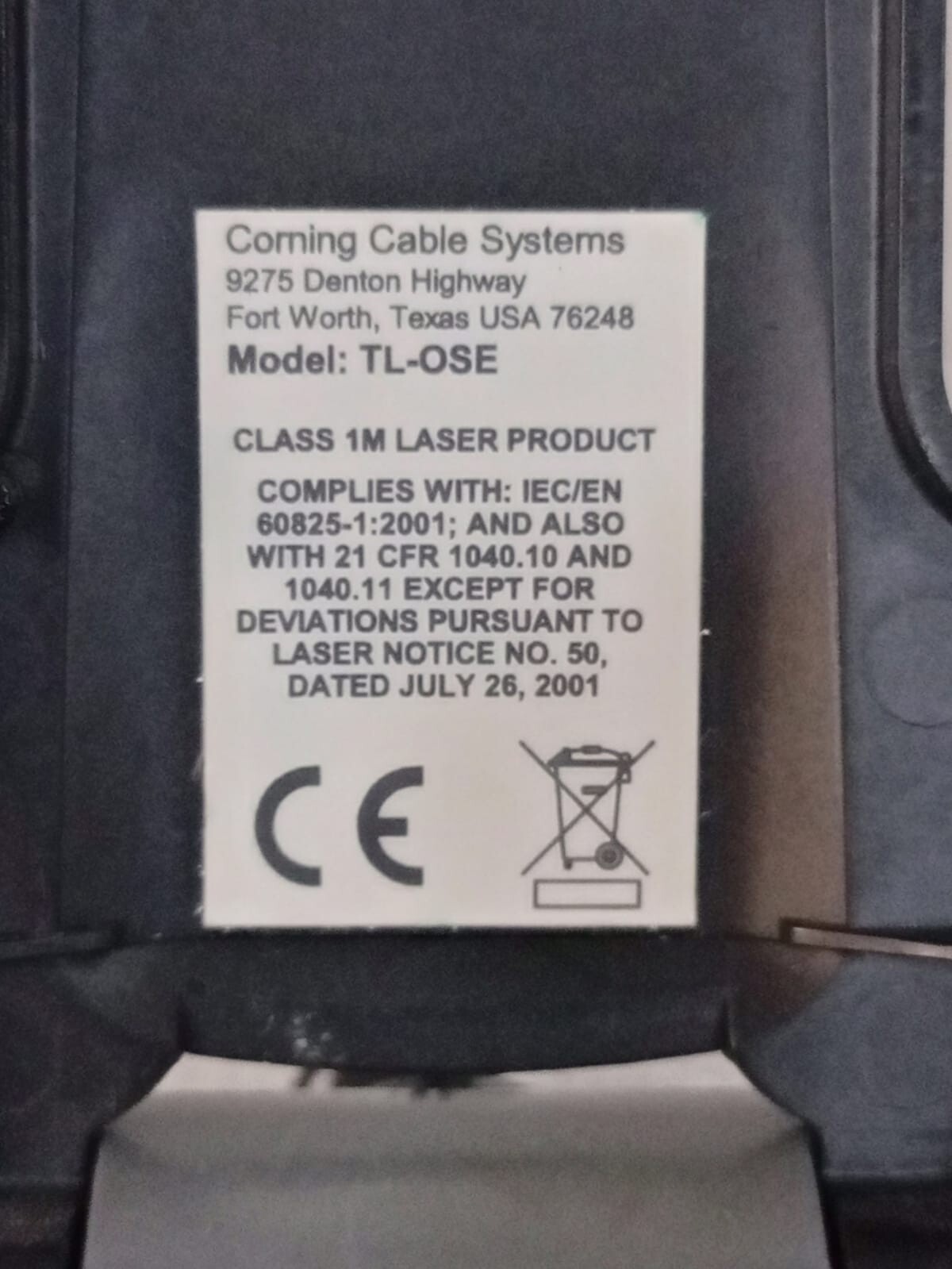 Corning TKT-OPTISNAP-CC-/-TL-OSE CORNING CABLE SYSTEMS TKT-OPTISNAP-CC / TL-OSE 10
