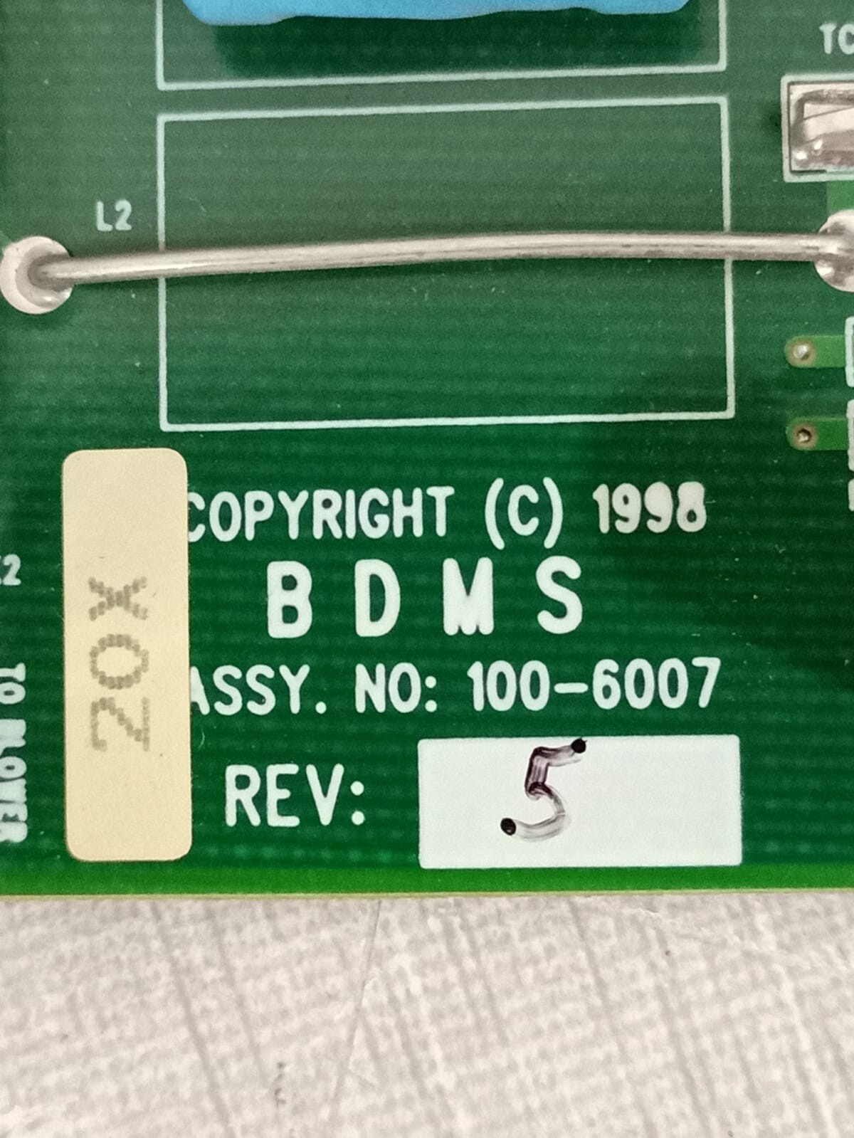 BDMS 100-6007 Rev 5 BDMS 100-6007 Rev 5 Control Board 3