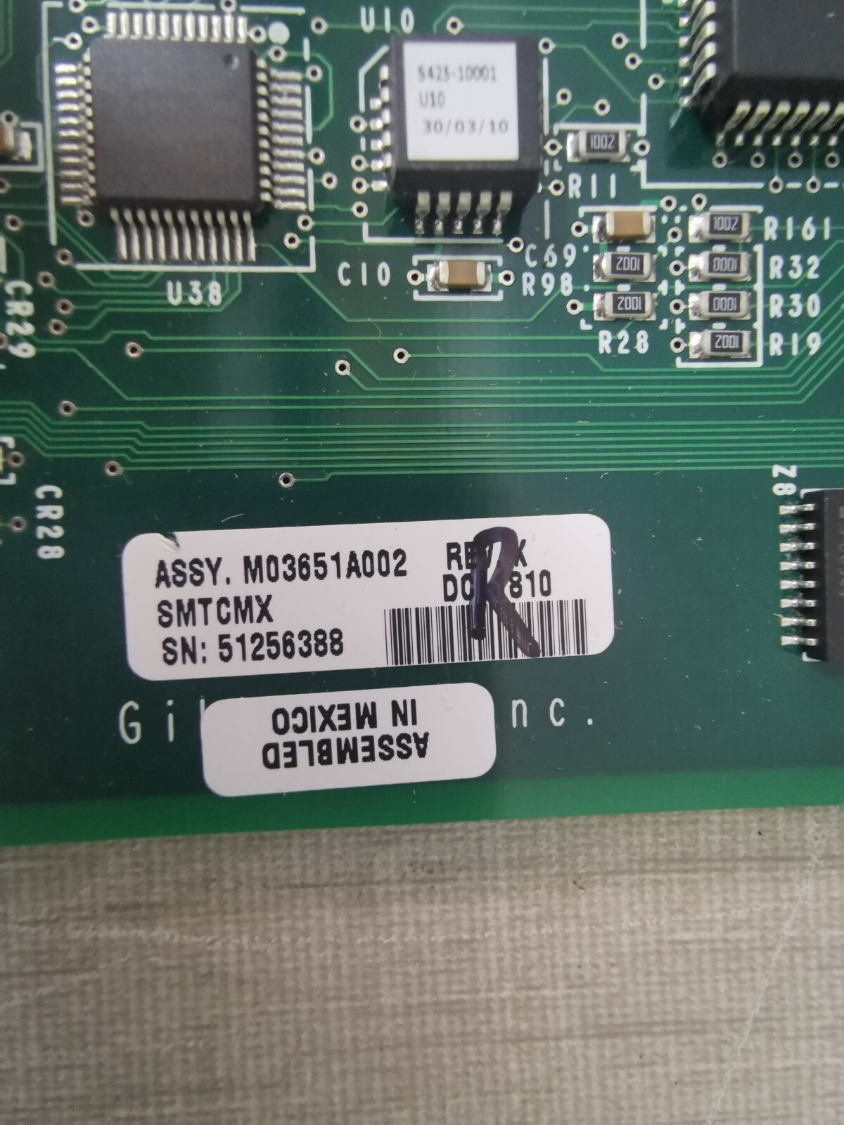 Gilbarco M03651A002 Gilbarco M03651A002 / M03651A002R Crind Logic Board 2