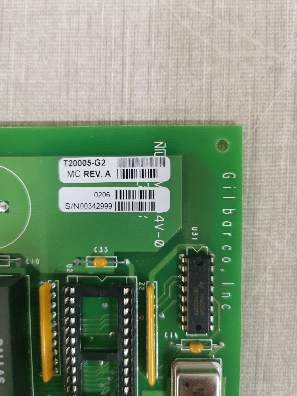 Gilbarco T20005-G2 MC REV. A Control Board 2