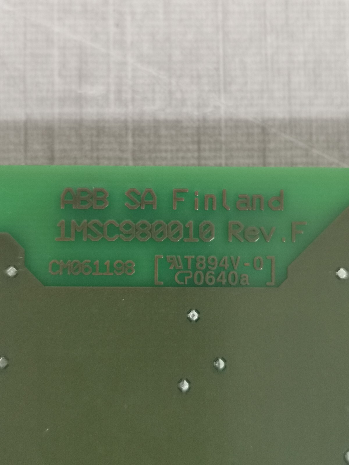 ABB 1MSC980010 Rev. F ABB 1MSC980010 Rev. F Board SFIBER-C-MM Rev.H 6