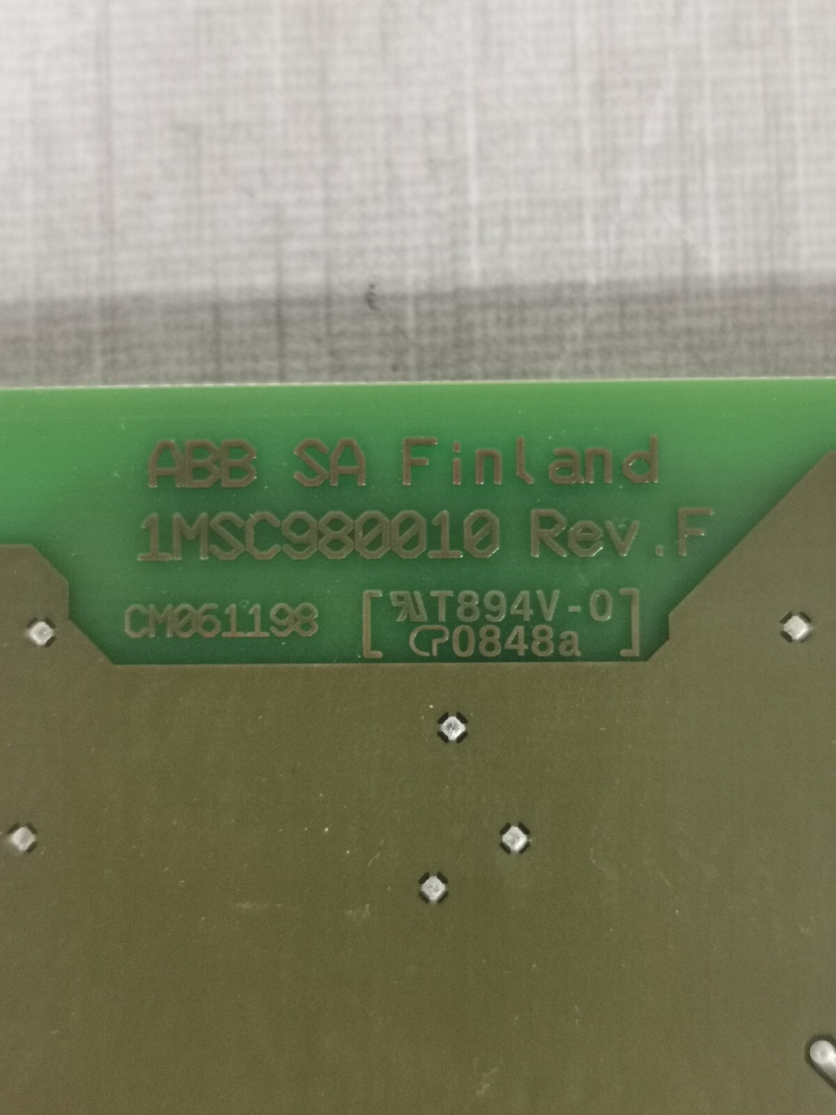 ABB 1MSC980010 Rev. F ABB 1MSC980010 Rev. F Board SFIBER-C-MM Rev.H 5