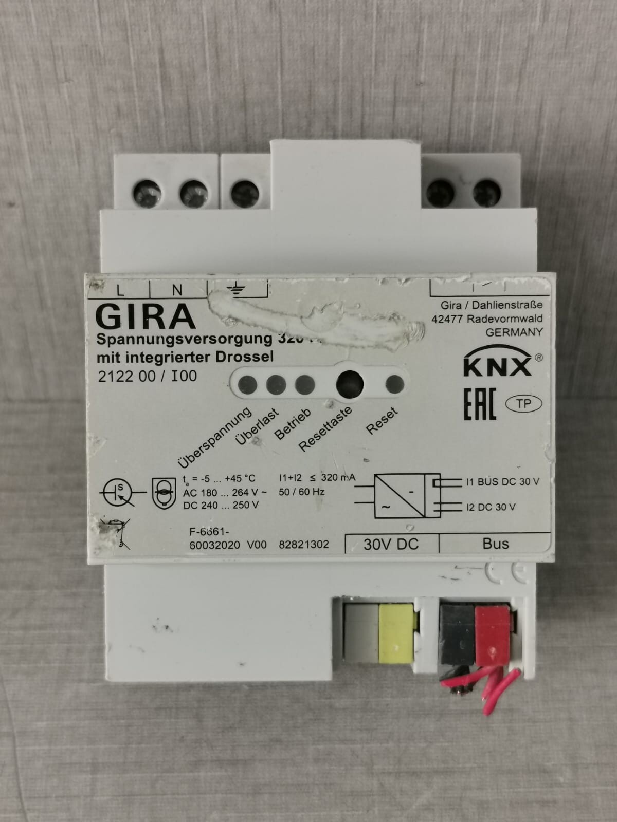 GIRA GIRA-2122-00 GIRA 2122 00 / I00 Power Supply 320mA 2