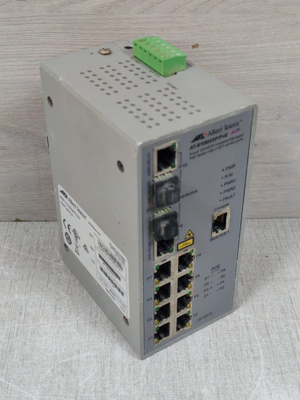 Allied Telesis AT-IFS802SP/PoE(W) Allied Telesis AT-IFS802SP/PoE(W) 48VDC,3A F/W V1.04 Switch 5