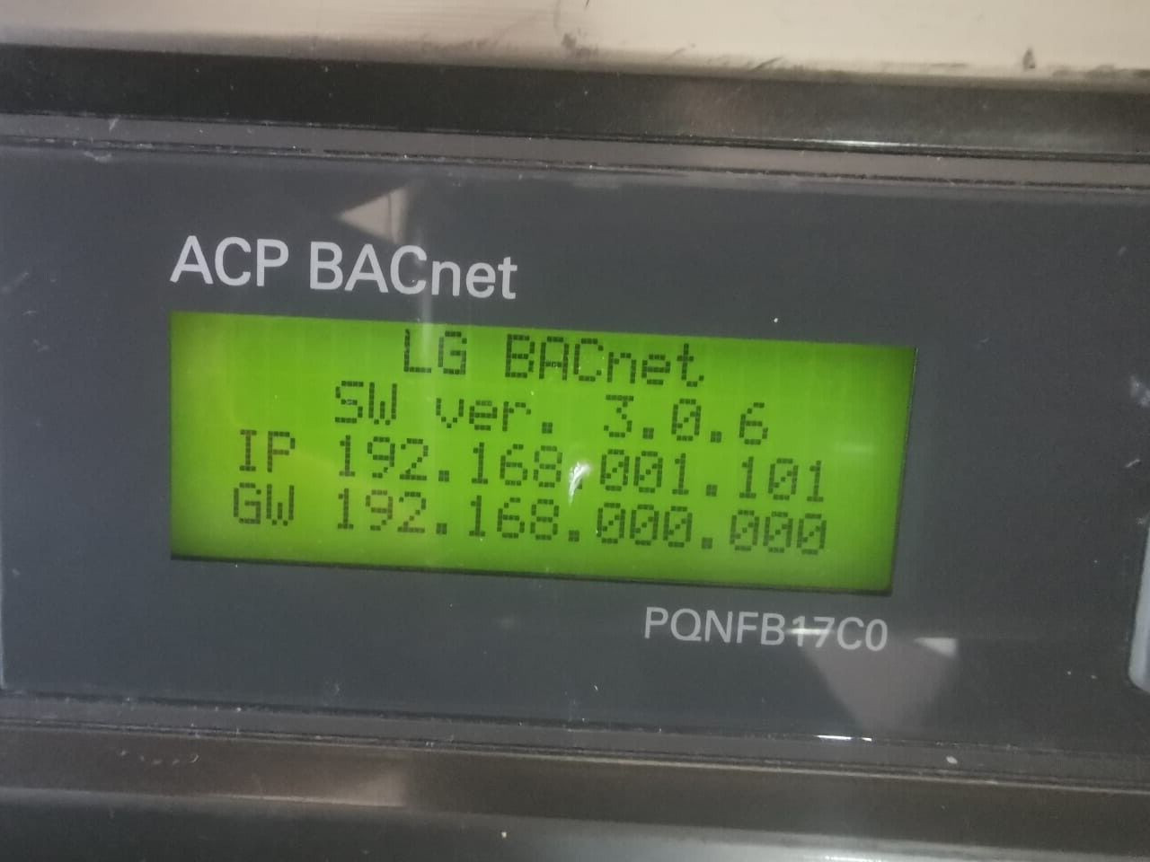 LG PQNFB17C0 LG ACP BACnet PQNFB17C0 ACP BACnet 10