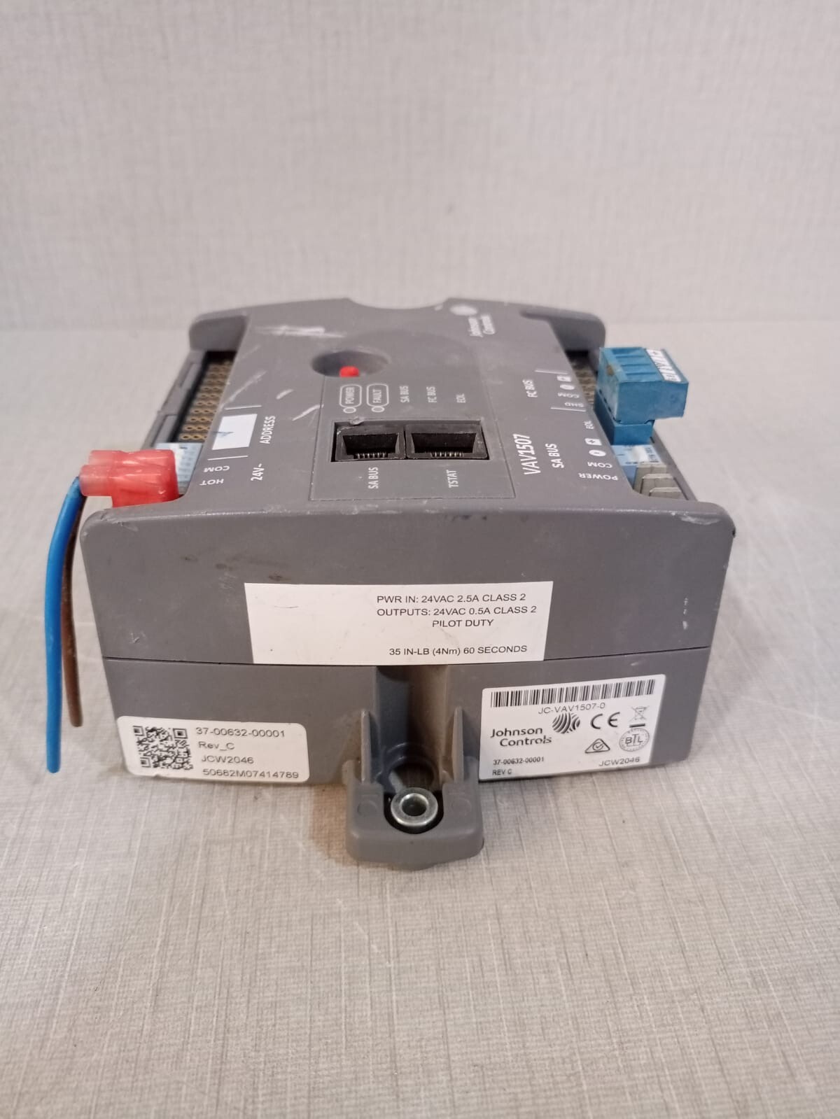 Johnson Controls 37-00632-00001 Rev C JOHNSON CONTROLS VAV1507 Module 37-00632-00001 Rev C 3