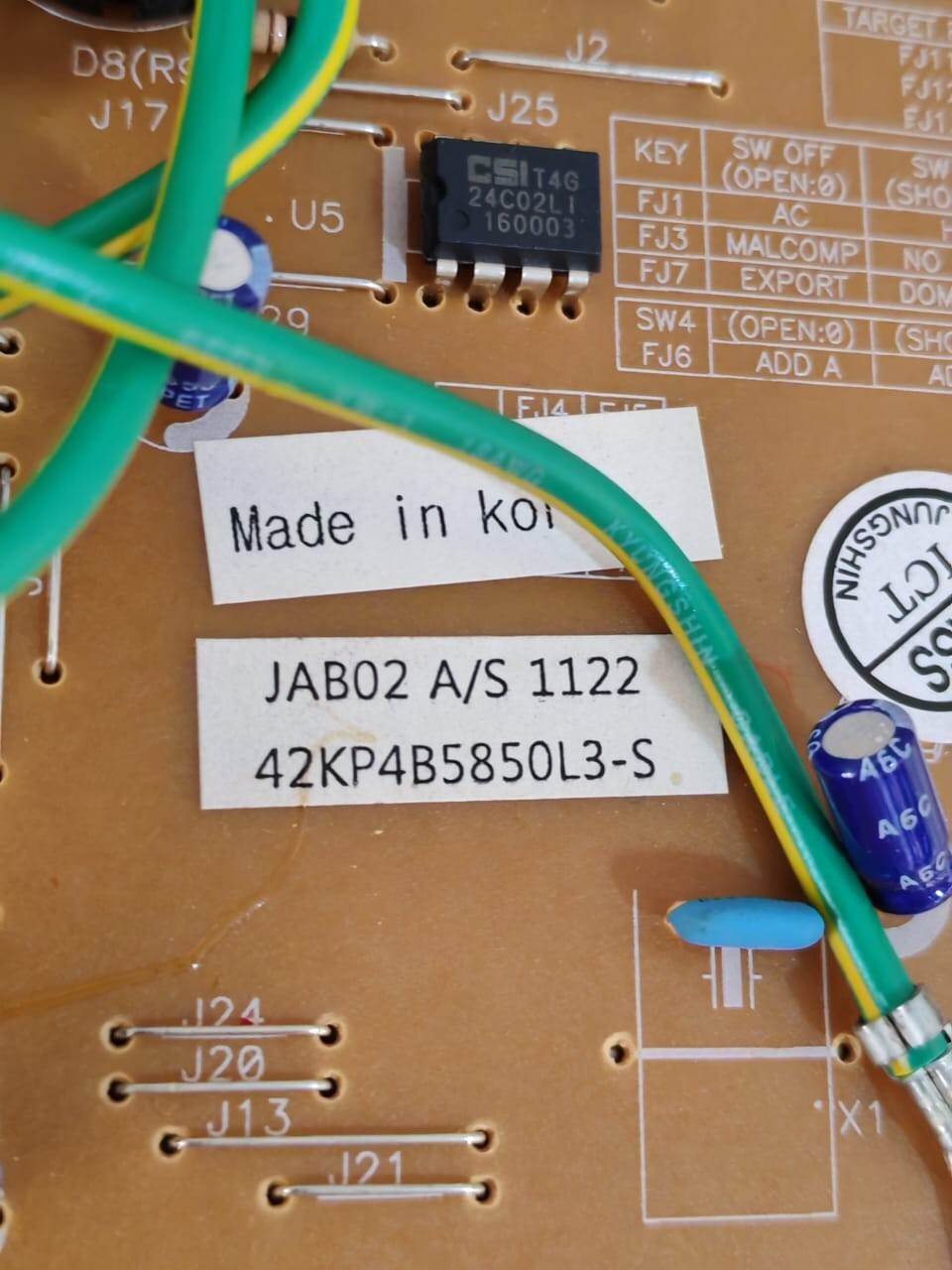 Carrier JAB02 CARRIER 42KP4B5850L3-S / JAB02 A/S 1122 PCB BOARD 3