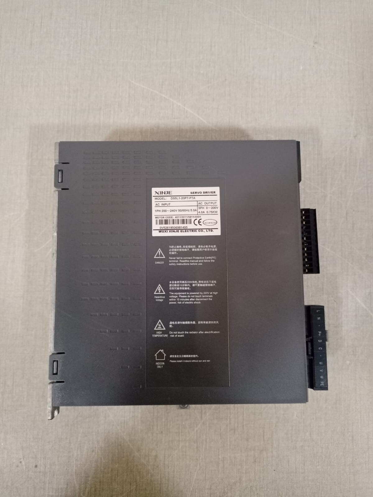 XINJE DS5L1-20P7-PTA SERVO DRIVER 1PH 200-240V 50/60Hz 2