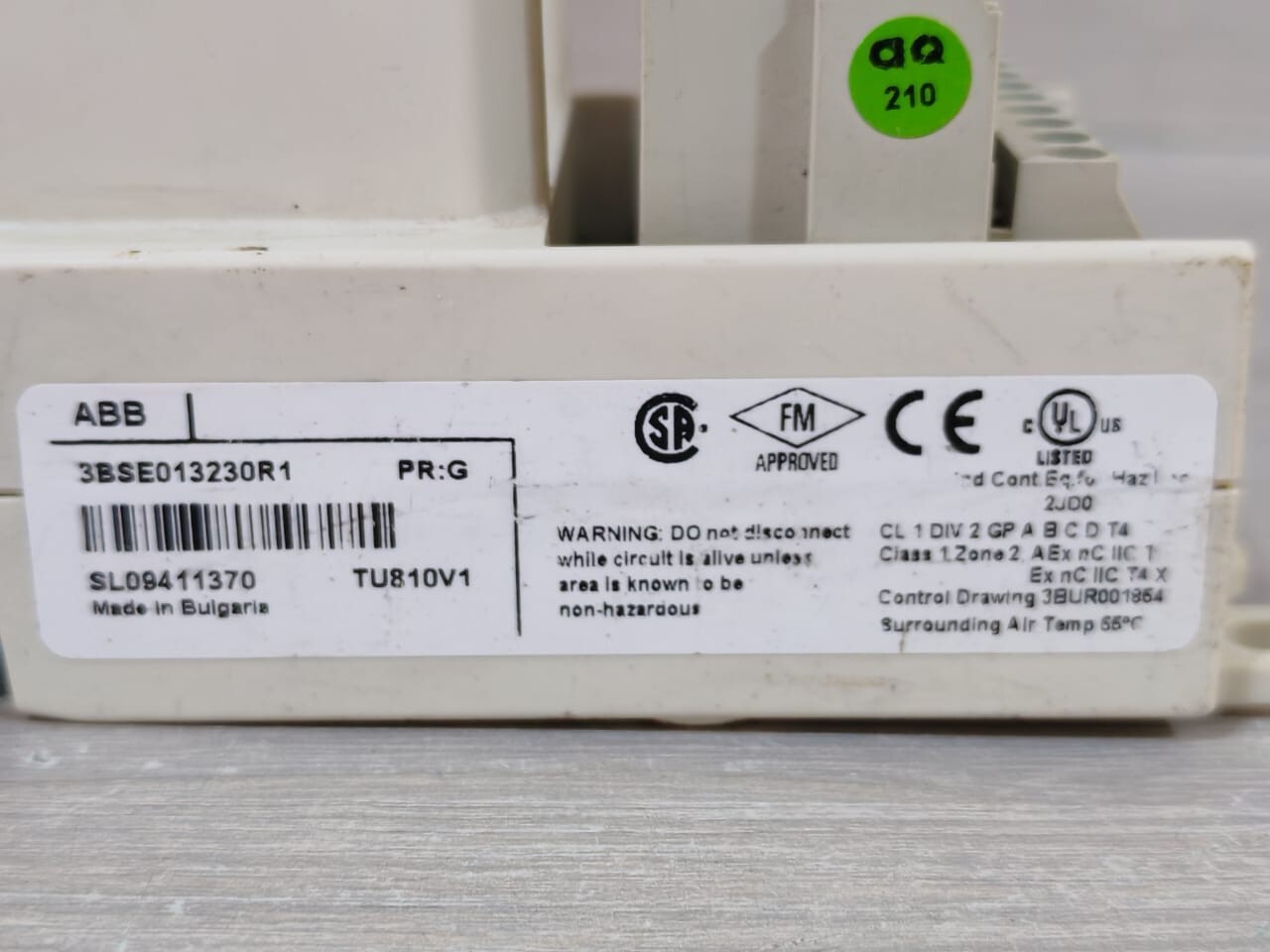 ABB TU810V1 ABB TU810V1 3BSE013230R1 PR:G BASE 6