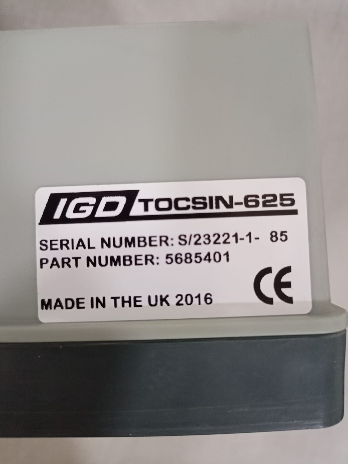 IGD 5685401 IGD TOCSIN-625 ADVANCE GAS DETECTION 5685401 2