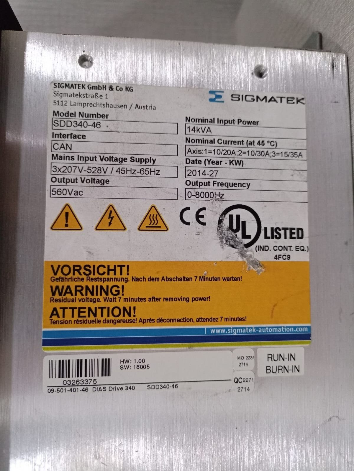 SIGMATEK SDD340-46 SIGMATEK SDD340-46 SERIES DRIVE 2