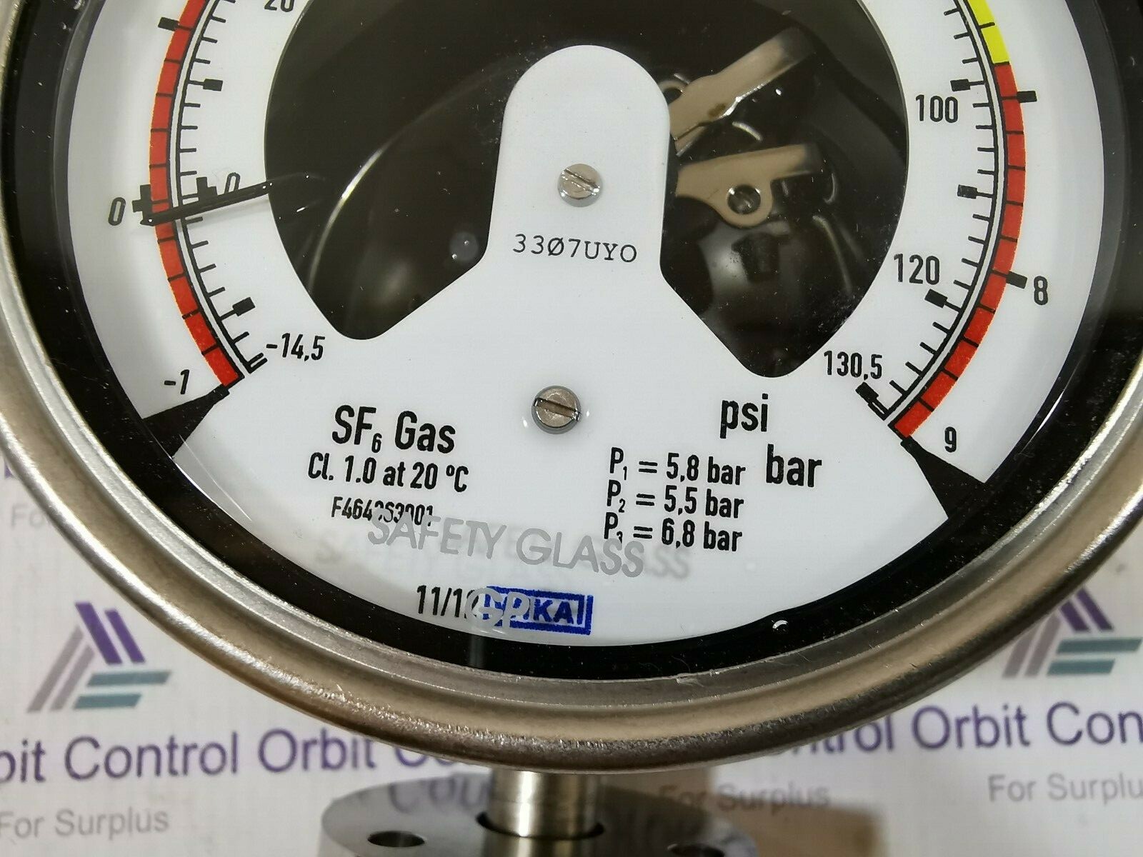 WIKA 233.52.100 WIKA 233.52.100-1/9 BAR FLANGE D34 821.2.2.1 PRESSURE & TEMP.MEASUREMENT 2
