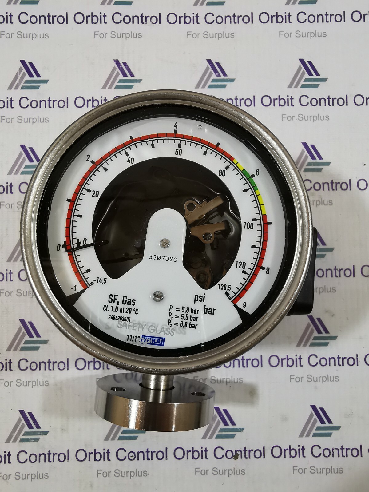 WIKA 233.52.100-1/9 BAR FLANGE D34 821.2.2.1 PRESSURE & TEMP.MEASUREMENT