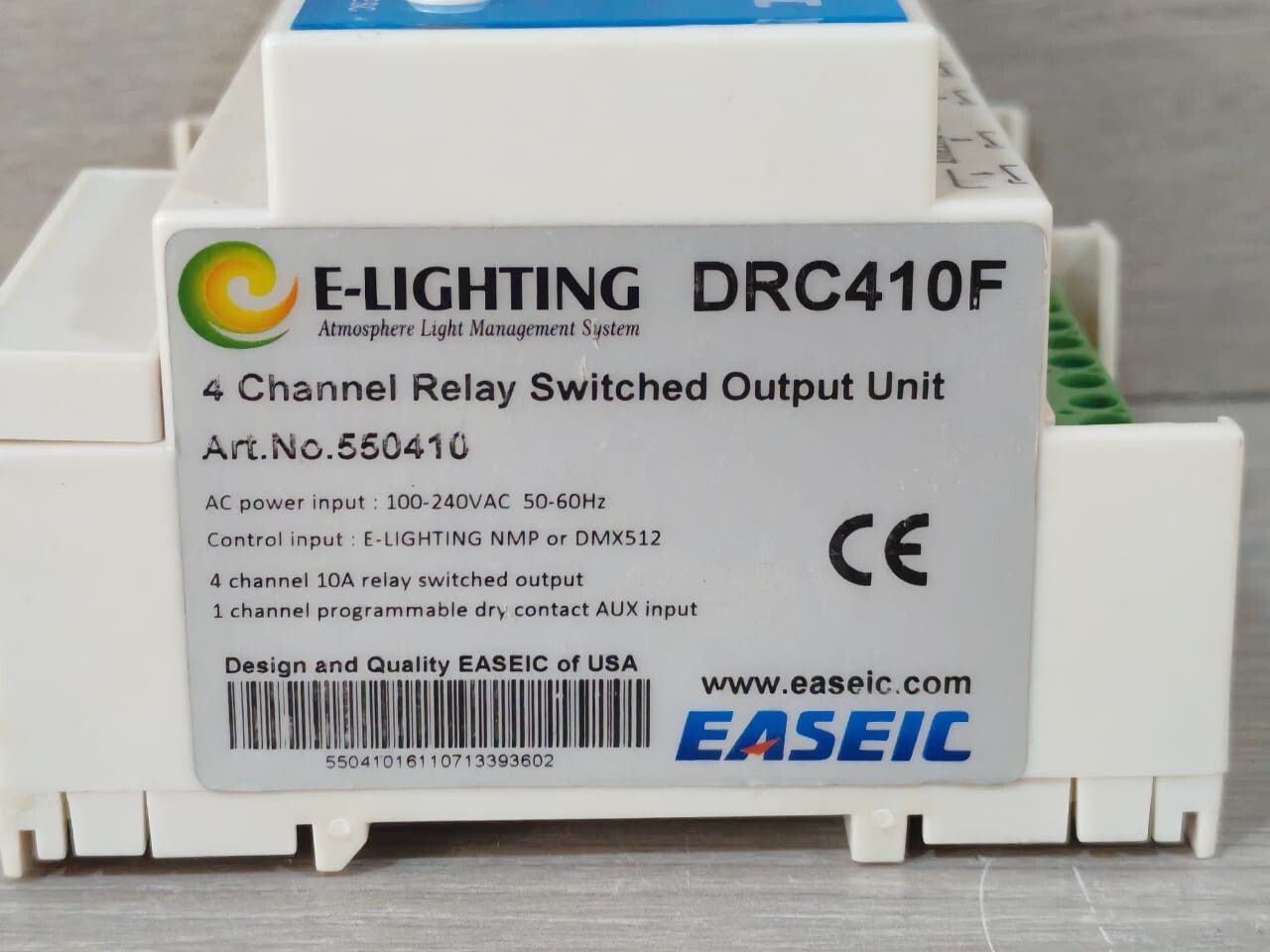 EASEIC E-LIGHTING 550410 EASEIC E-LIGHTING DRC410F 4 Channel Relay Switched Output Unit 540410 2