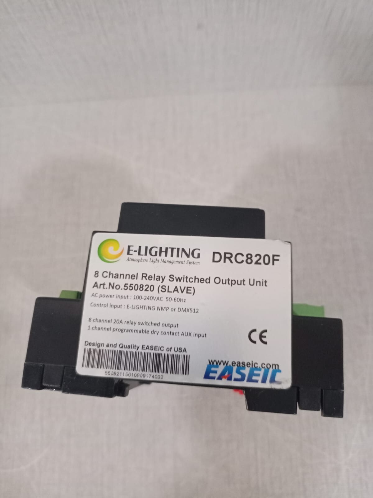 EASEIC E-LIGHTING 550820 (SLAVE) EASEIC E-LIGHTING DRC820F 8 Channel Relay Switched Output Unit 550820 (SLAVE) 4