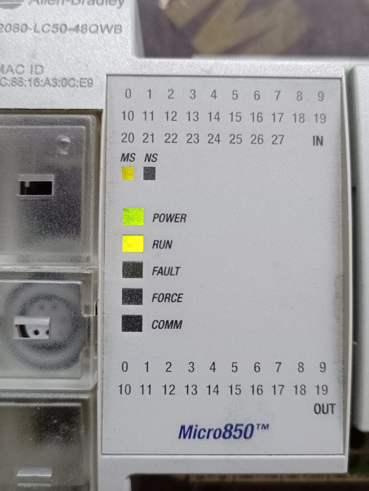 Allen Bradley Micro 850 Controller 280-LC50-48QWB SER A FW 12.001-TRIED & TESTED