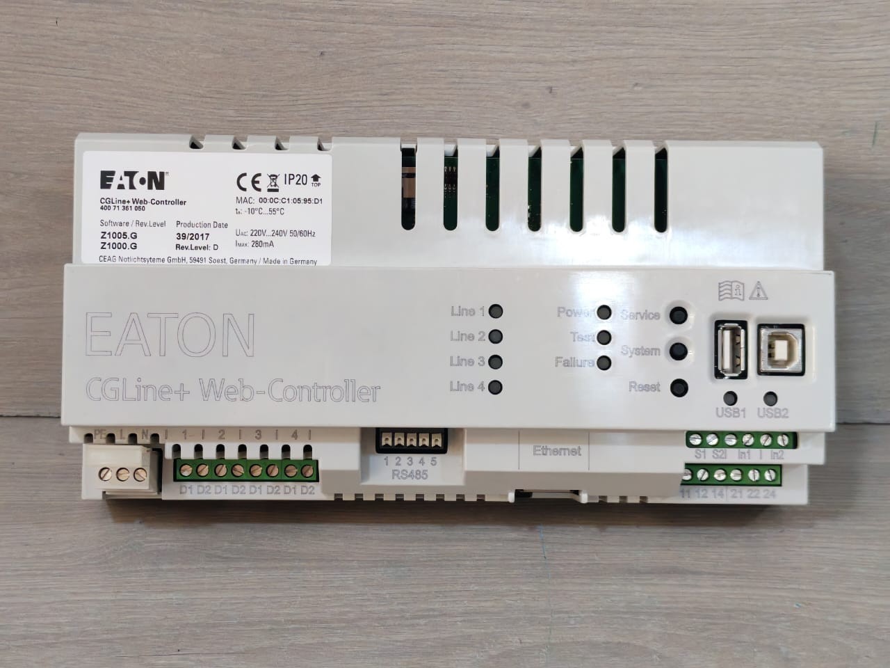 EATON CGLine+Web-Controller 400 71 361 050 Software Rev,Level D Z1005.G/Z1000.G