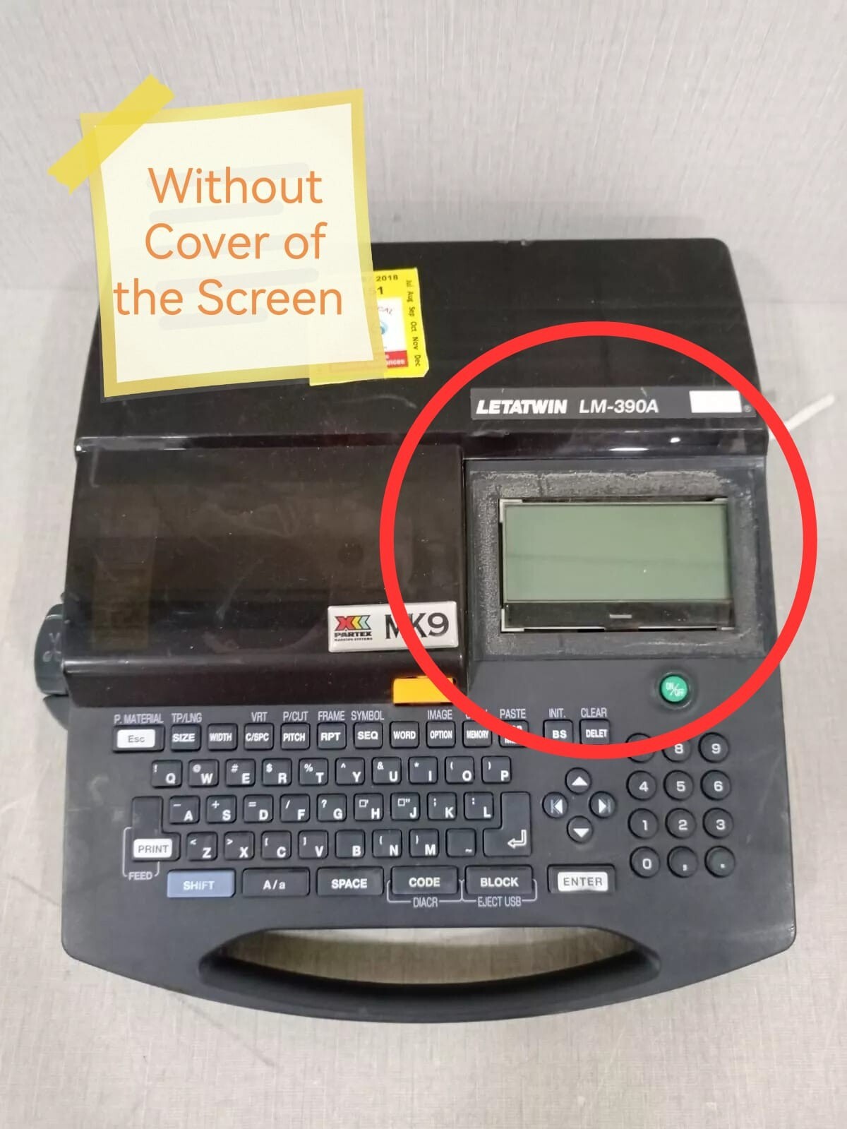 MAX LM-390A/PC CE MAX LETATWIN LM-390A Cable ID Printer LM-390A/PC CE - W/O COVER OF THE SCREEN 2