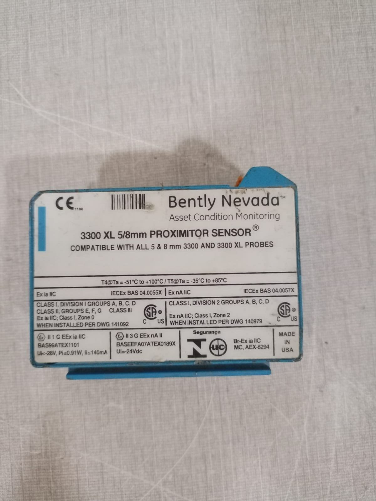 Bently Nevada 330180-50-05 Bently Nevada 3300 XL 5/8 mm PROXIMITOR SENSOR 330180-50-05 2
