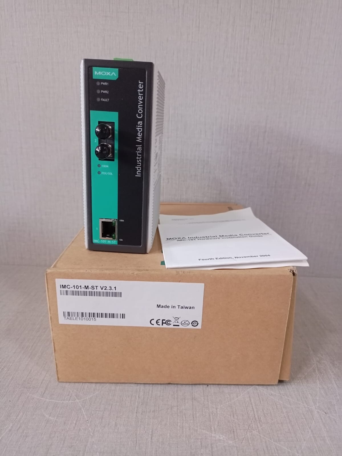 MOXA IMC-101-M-ST V2.3.1 INDUSTRIAL MEDIA CONVERTER 12-45VDC 24VDC