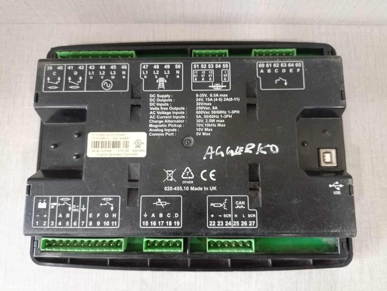 DSE DSE-7110 Deep Sea Electronics DSE 7110 MKII Auto Start Engine Generator Controller 5