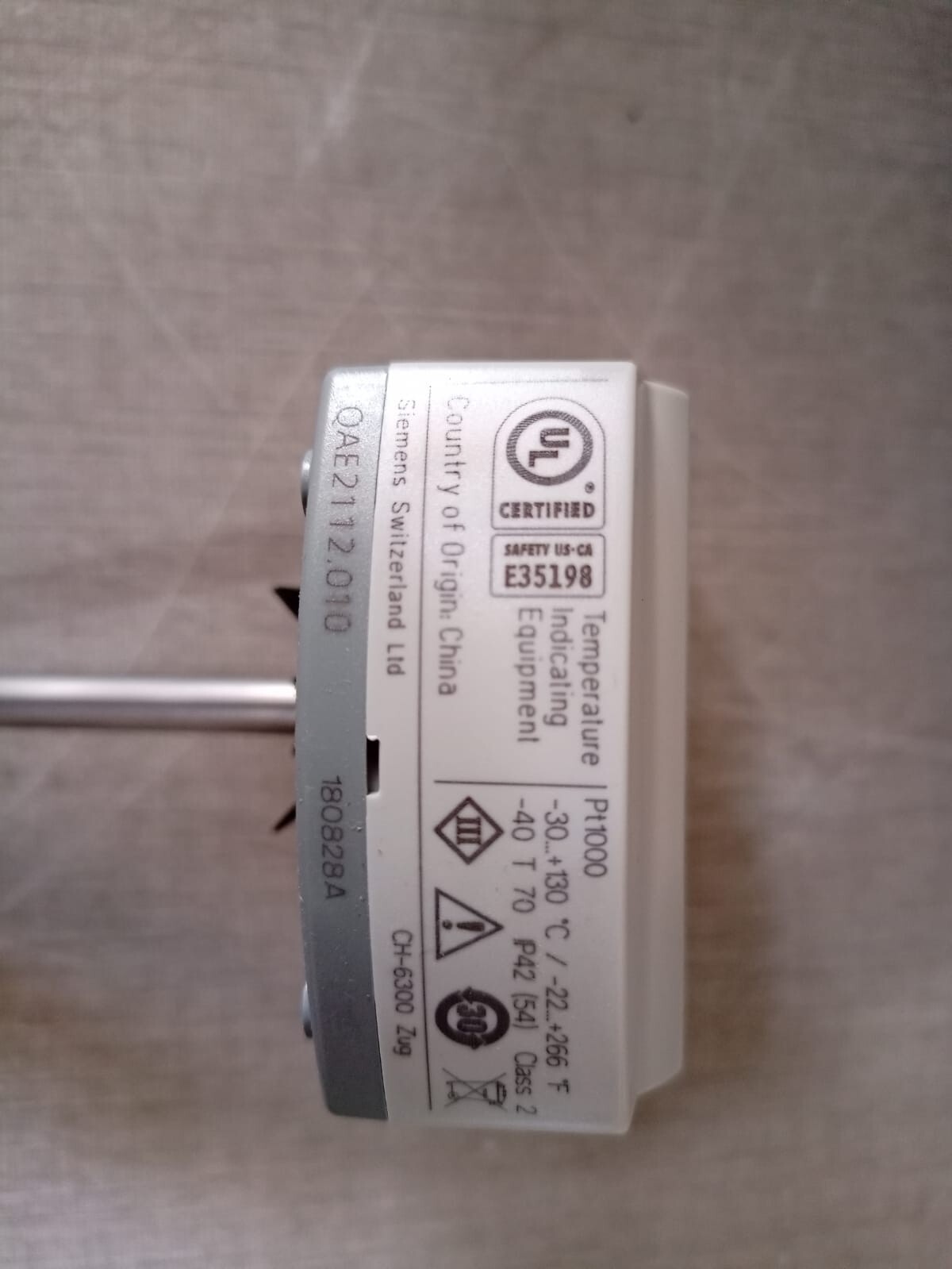 Siemens QAE2112.010 SIEMENS QAE2112.010 Immersion Temperature Sensor 2