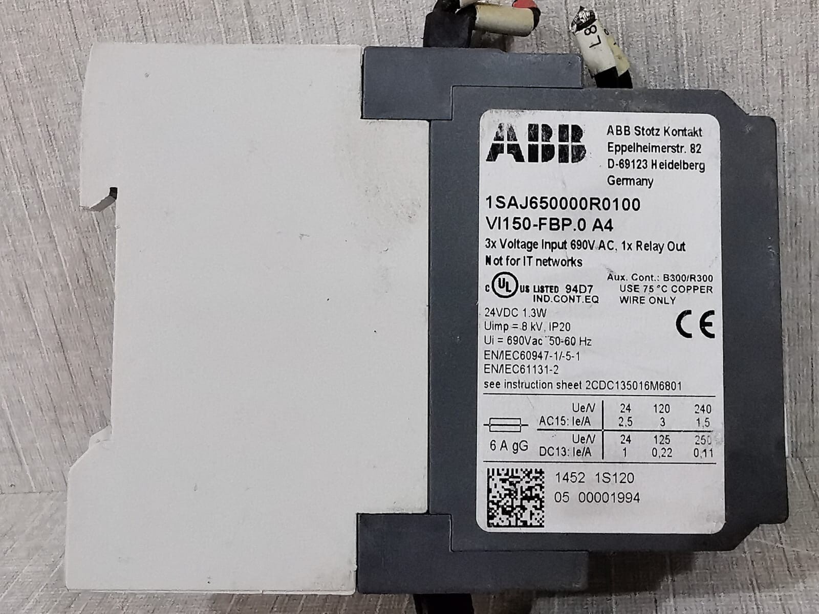 ABB VI150-FBP.0 ABB Stotz-Kontakt VI150-FBP.0 A4 3