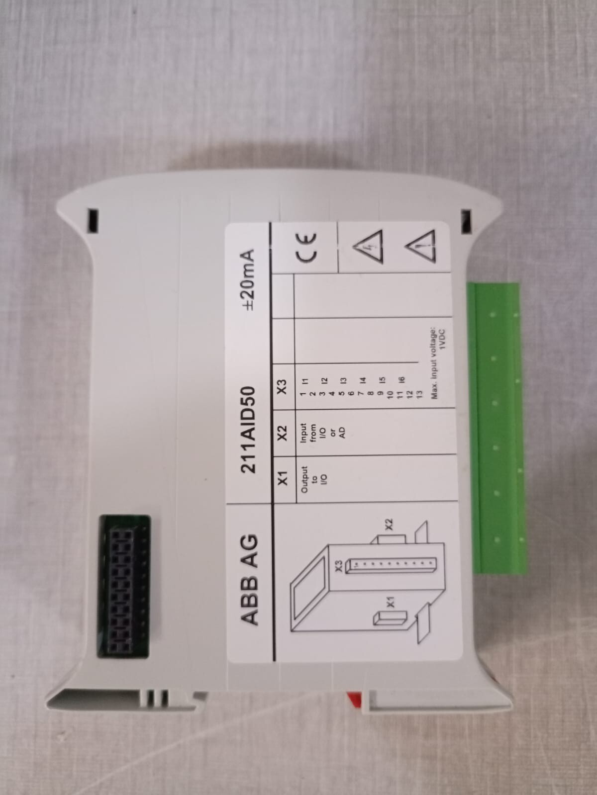 ABB INPUT-211 ABB 1KGT024000R0001 / 211AID50 D1112 0021 / ANALOG INPUT 211 AID50 5