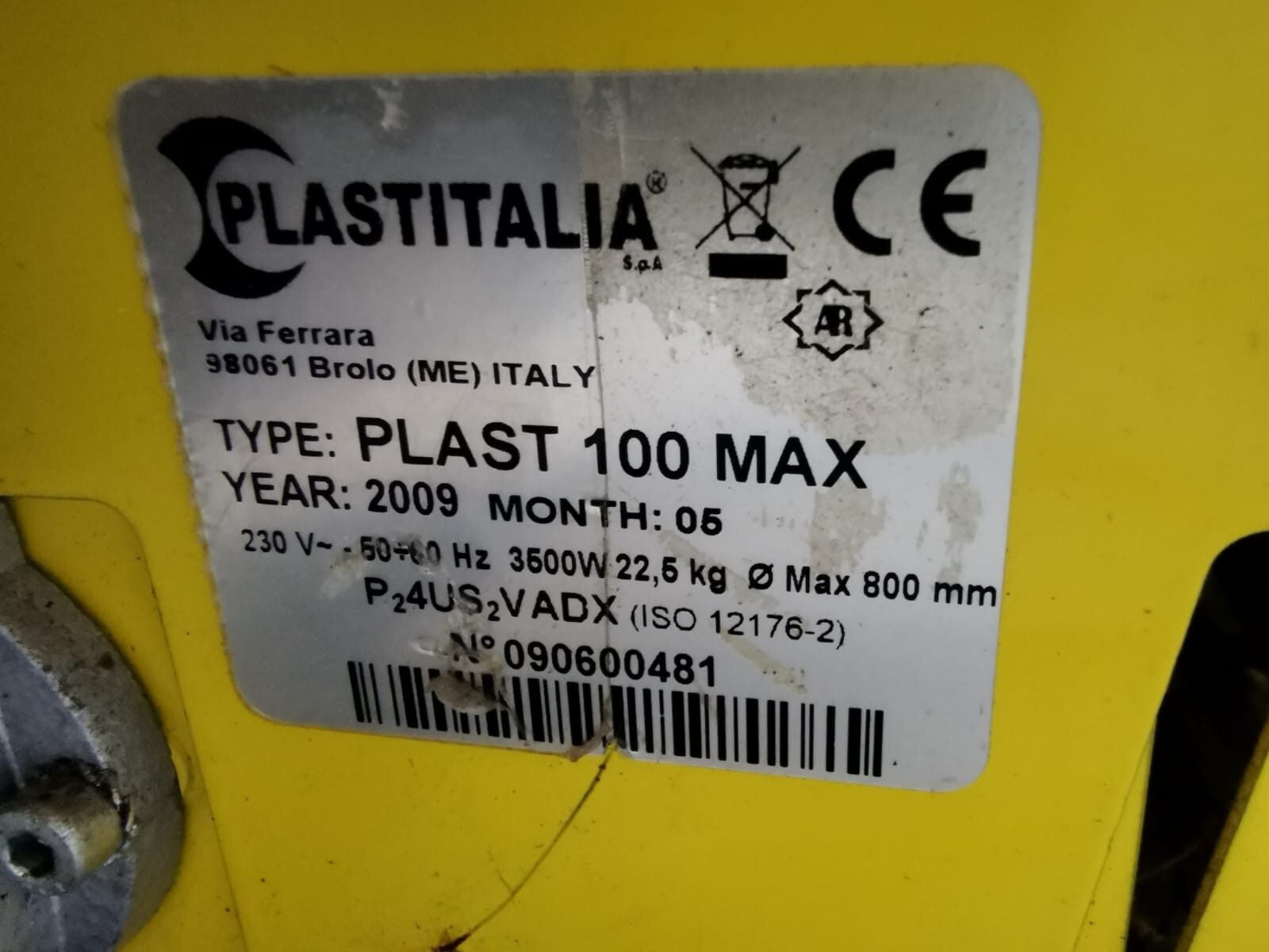 PLASTITALIA PLAST-100 PLASTITALIA PLAST 100 MAX ELECTROFUSION WELDING MACHINE - NEED A SOFTWARE 3