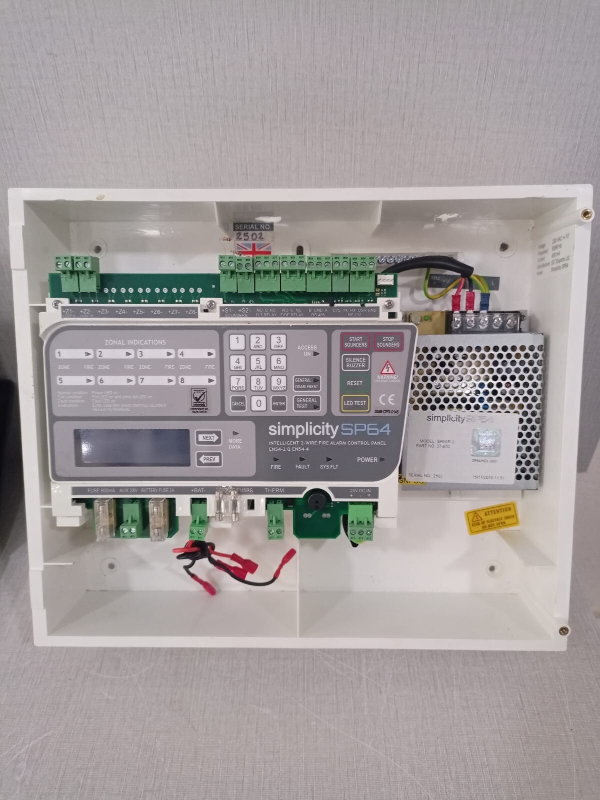 ZETA SP64/P-2 ZETA Simplicity SP64 Intelligent 2-Wire Fire Alarm Control Panel / SP64/P-2 7